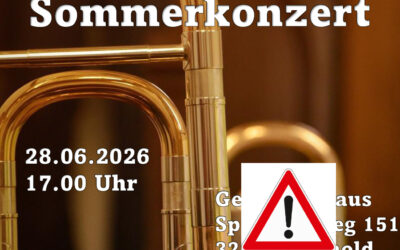 Sommerkonzert zieht um !!